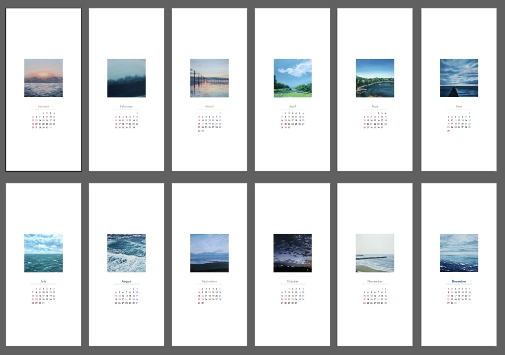 カレンダー『HORIZON』 2024年4月始まり