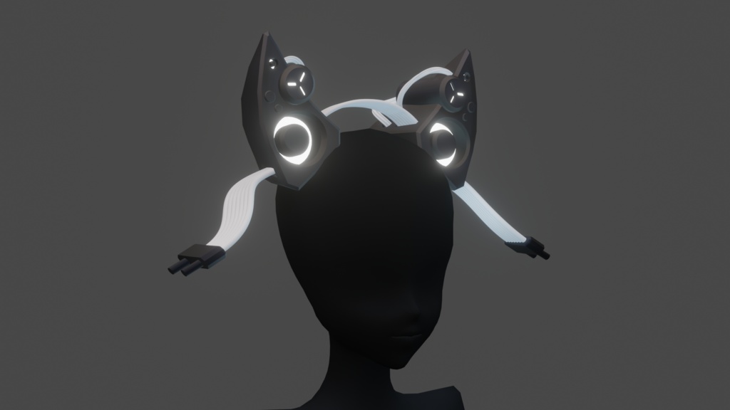 Cyber-cat ears: 3 versions