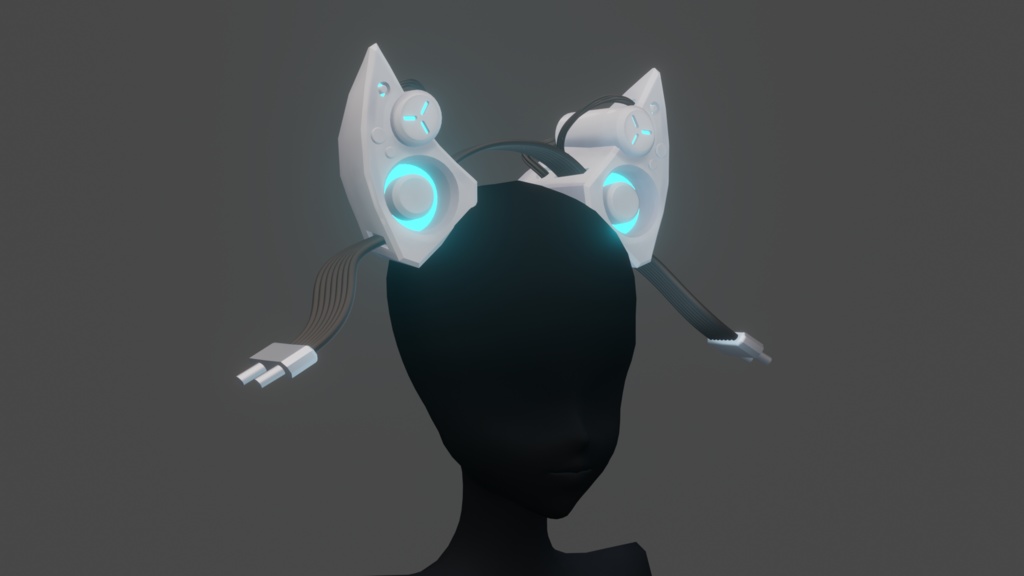 Cyber-cat ears: 3 versions