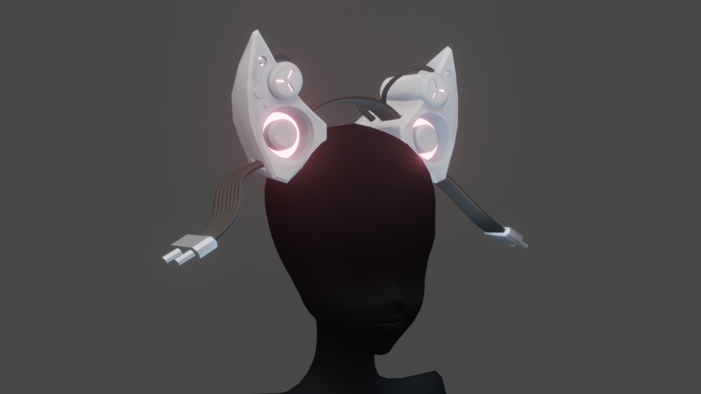 Cyber-cat ears: 3 versions