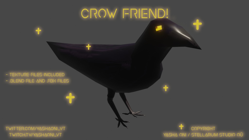 Low poly crow friend!
