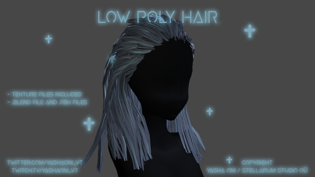 Low-poly hair 