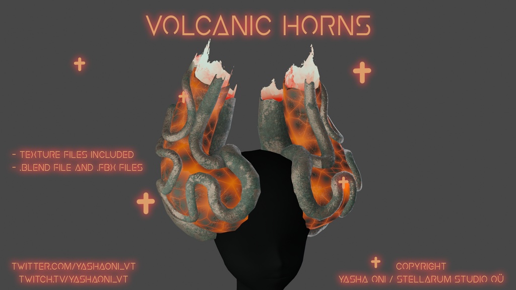 Volcanic horns - .FBX , .BLEND , unitypackage
