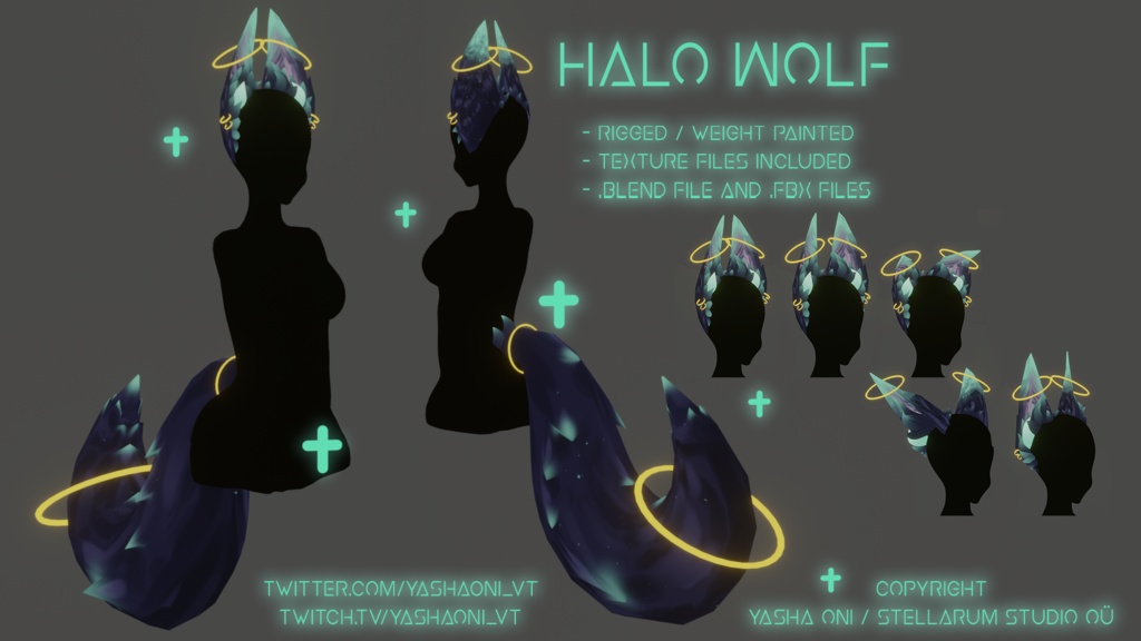 Halo Wolf + .FBX, .BLEND, UNITYPACKAGE files