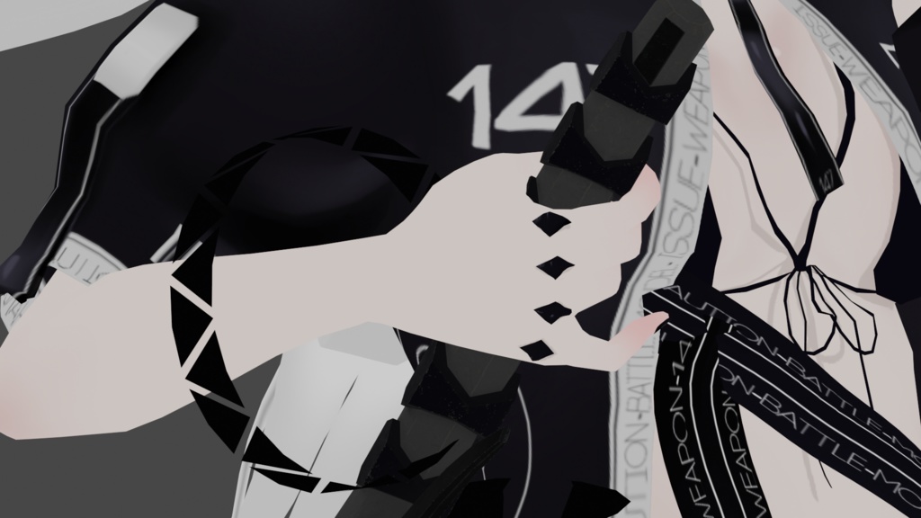 Vtuber / Vrchat model + Gunblades! - .FBX, .blend, unitypackage, .vsfavatar