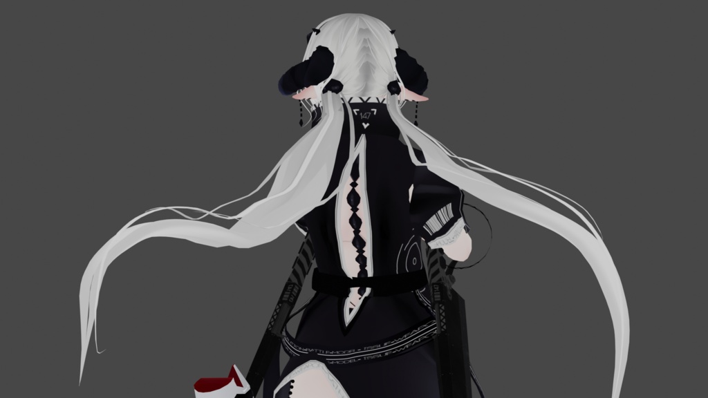 Vtuber / Vrchat model + Gunblades! - .FBX, .blend, unitypackage, .vsfavatar