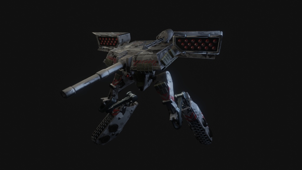 Tank Mecha .FBX, .blend, .unitypackage, animations
