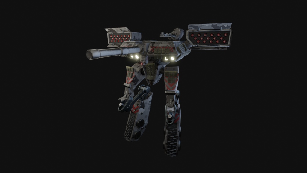 Tank Mecha .FBX, .blend, .unitypackage, animations