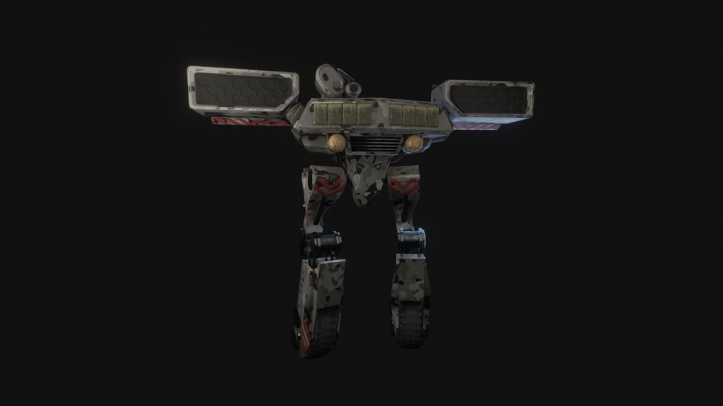 Tank Mecha .FBX, .blend, .unitypackage, animations