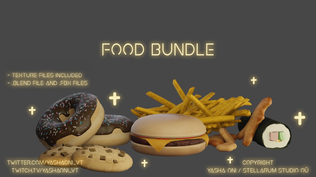 Food Bundle! - .FBX, .blend, unitypackage