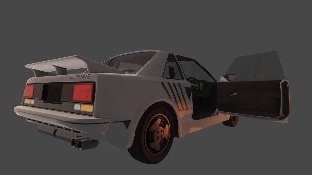Toyota MR2 !! - Rigged! .FBX, .blend, .unitypackage