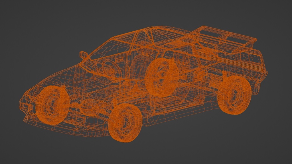 Toyota MR2 !! - Rigged! .FBX, .blend, .unitypackage