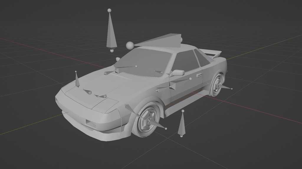 Toyota MR2 !! - Rigged! .FBX, .blend, .unitypackage