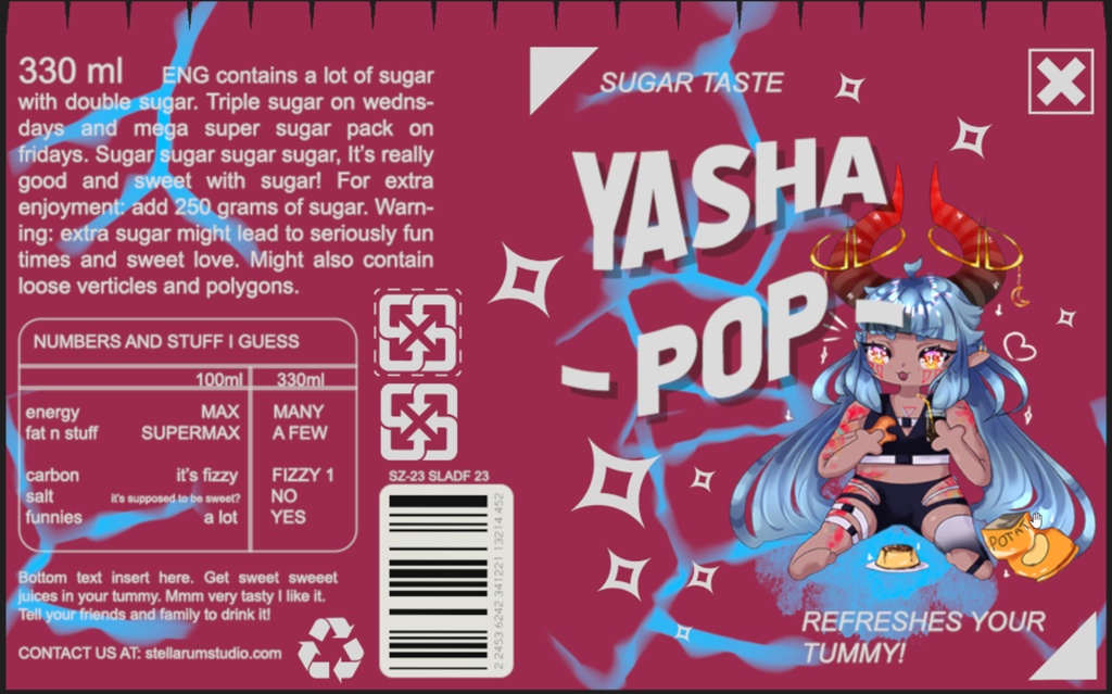 Yasha's Soda! - .FBX, .blend, unitypackage