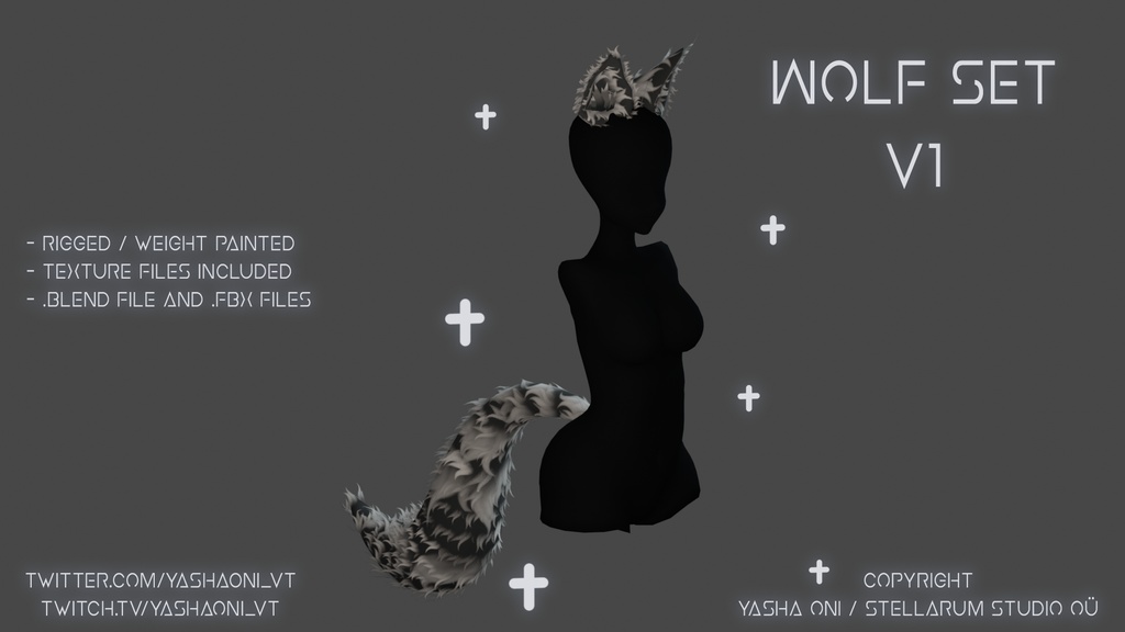 Wolf set V1 - .FBX, .blend, unitypackage