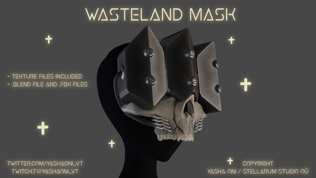 Wasteland Mask - FBX. blend. Unitypackage