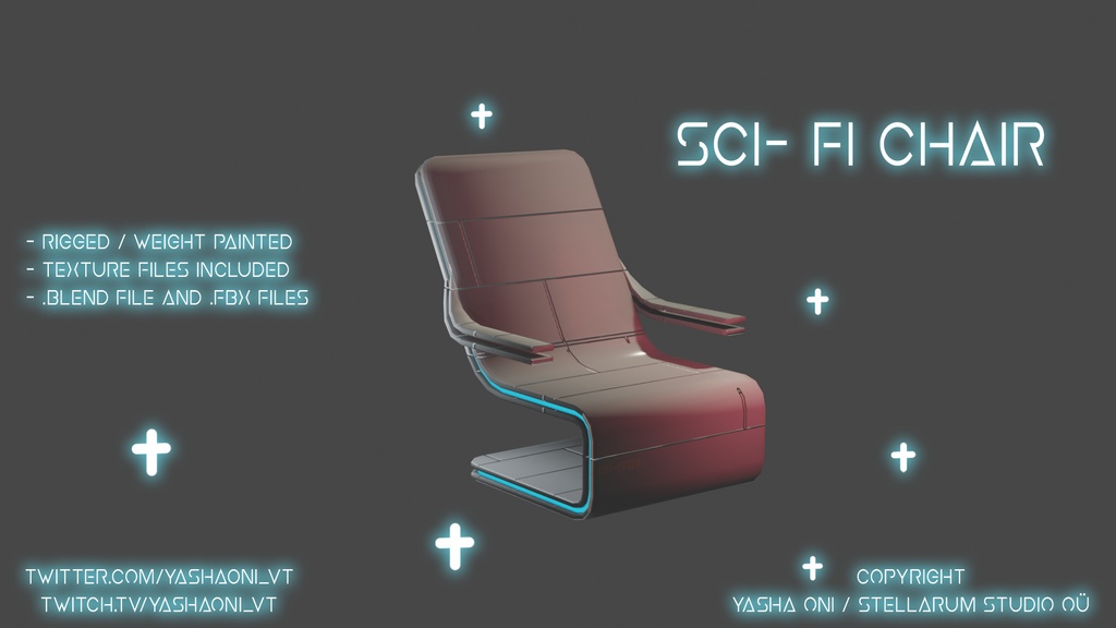 Sci-Fi Chair - FBX. blend. Unitypackage