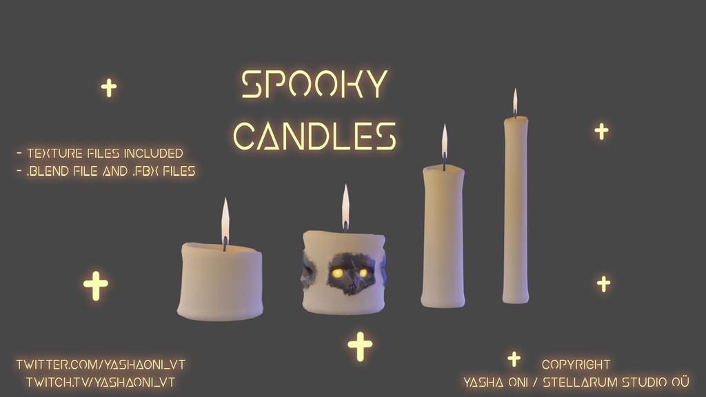 SpooOOOOOKY candles! - .FBX, .BLEND, UNITYPACKAGE files