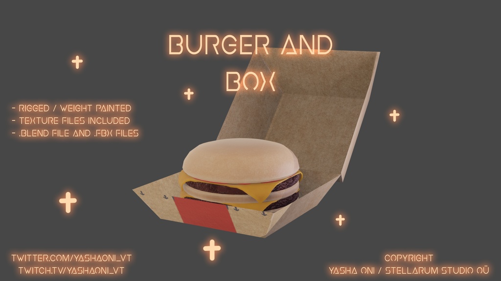 Burger and Box! - .FBX, .BLEND, UNITYPACKAGE FILES