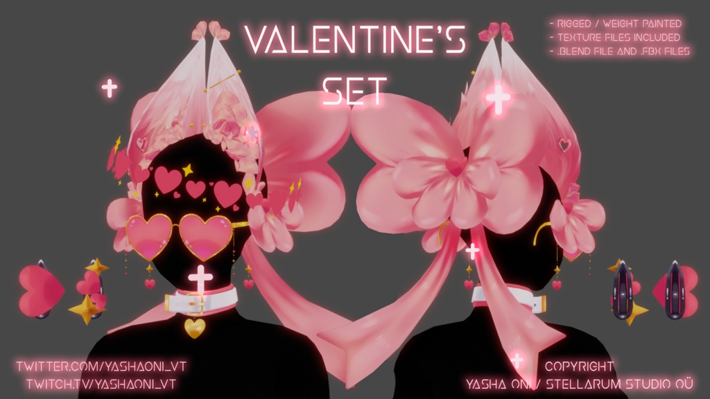 Soft Valentine's day Set - .FBX, .blend, unitypackage