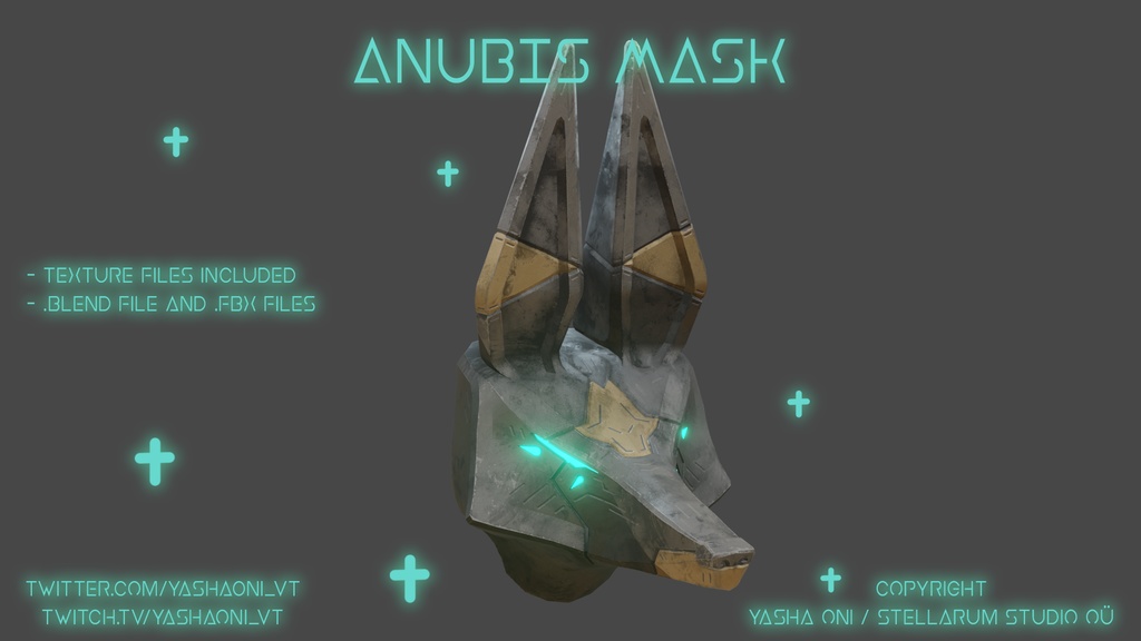 Anubis Mask - .FBX, .blend, unitypackage