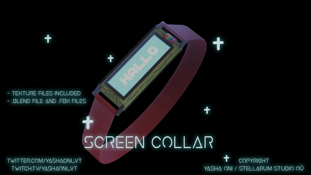 Screen Collar - .FBX, .blend, .unitypackage