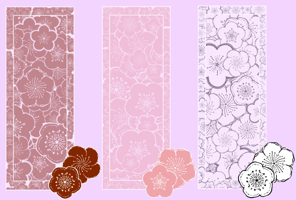 ココフォリア素材PC立ち絵置き場(半透明)【梅の花】