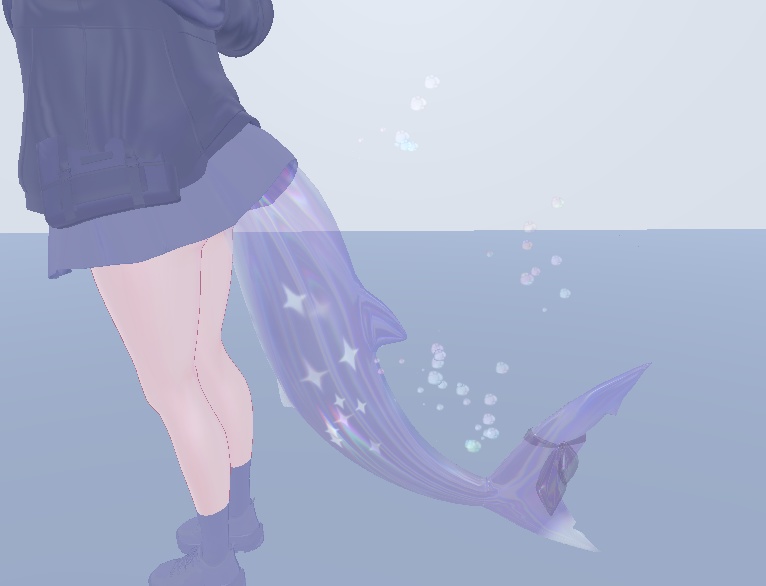 「rurune」-ルルネ- 専用 水泡パーティクル付き //Soap Bubble Tail with Bubble Particle//