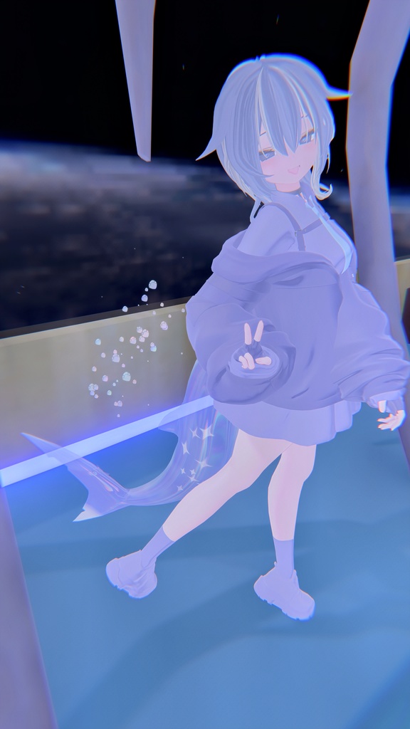 「rurune」-ルルネ- 専用 水泡パーティクル付き //Soap Bubble Tail with Bubble Particle//