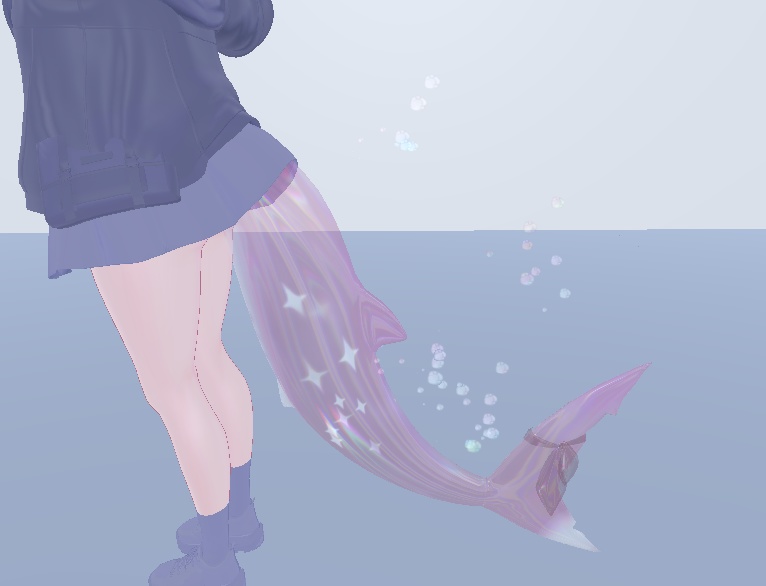 「rurune」-ルルネ- 専用 水泡パーティクル付き //Soap Bubble Tail with Bubble Particle//