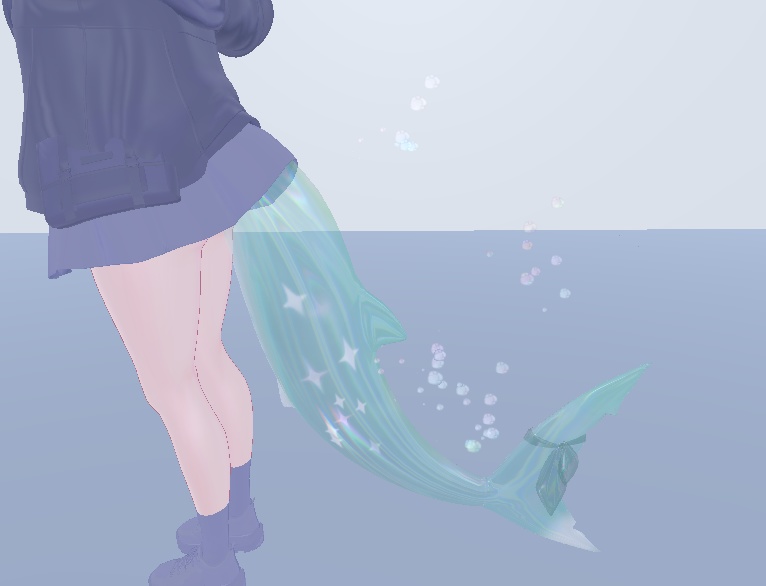 「rurune」-ルルネ- 専用 水泡パーティクル付き //Soap Bubble Tail with Bubble Particle//