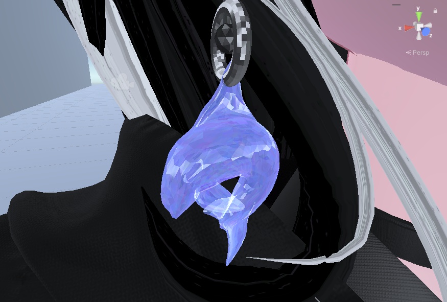 VRC想定 「rurune」-ルルネ- デフォ対応 dolphin earrings
