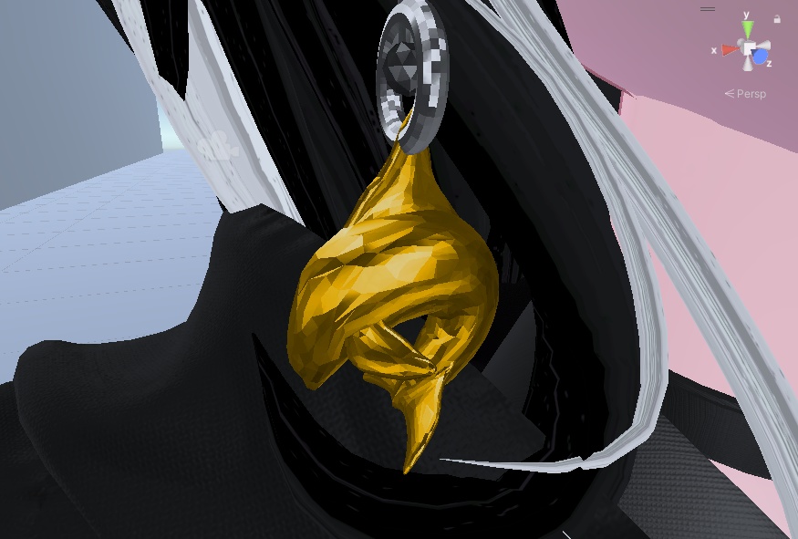 VRC想定 「rurune」-ルルネ- デフォ対応 dolphin earrings