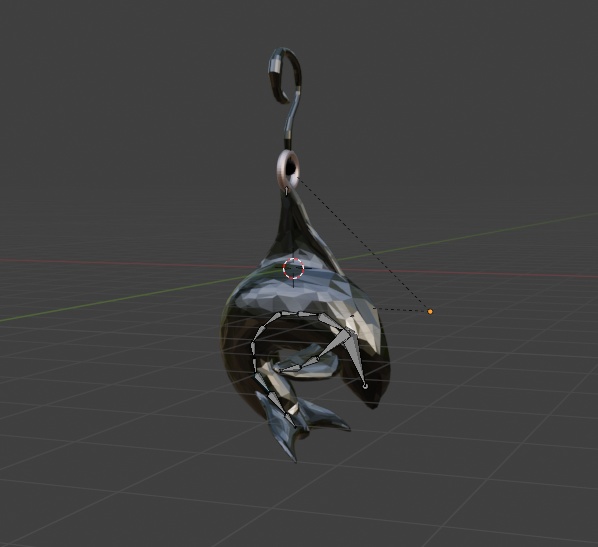 VRC想定 「rurune」-ルルネ- デフォ対応 dolphin earrings