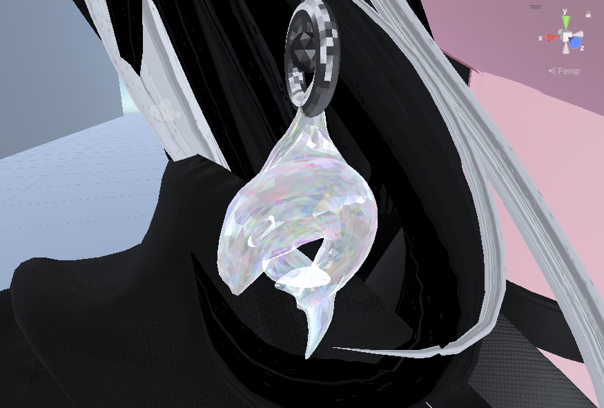 VRC想定 「rurune」-ルルネ- デフォ対応 dolphin earrings