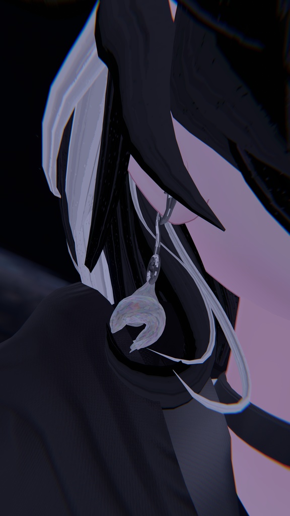 VRC想定 「rurune」-ルルネ- デフォ対応 dolphin earrings