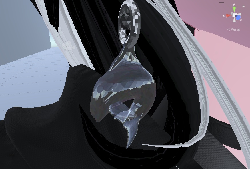 VRC想定 「rurune」-ルルネ- デフォ対応 dolphin earrings