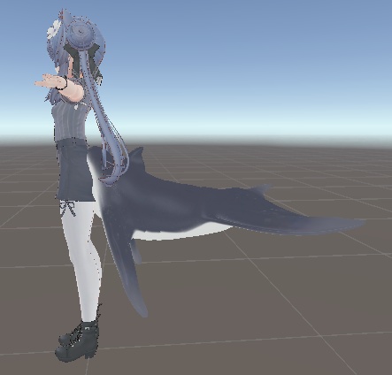 鼎式 鯨尾 whale-tail「マヌカ」,「rurune」ルルネ対応 physbone設定済み