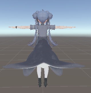 鼎式 鯨尾 whale-tail「マヌカ」,「rurune」ルルネ対応 physbone設定済み