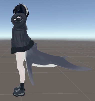 鼎式 鯨尾 whale-tail「マヌカ」,「rurune」ルルネ対応 physbone設定済み