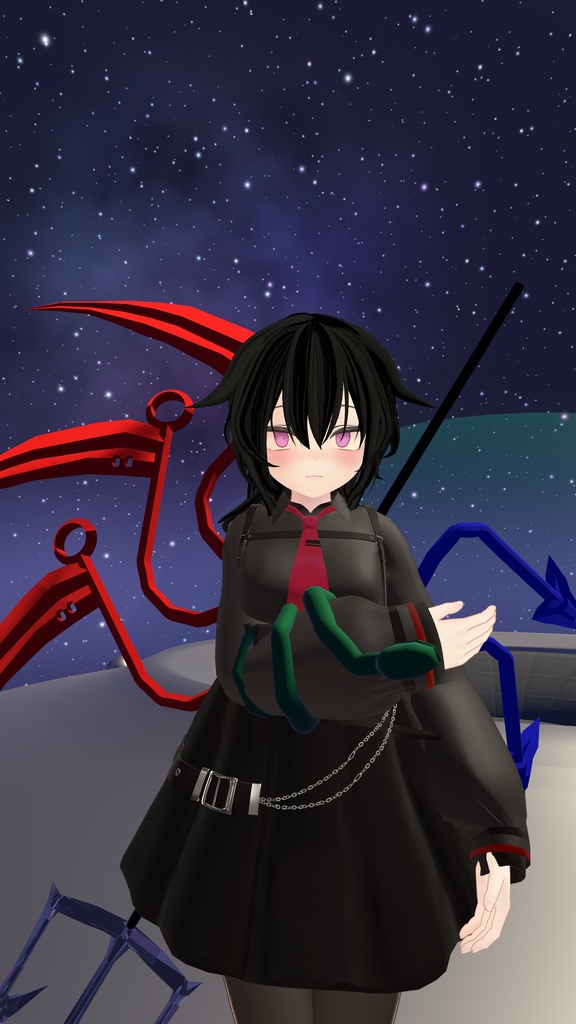 正体を判らなくする程度の装備セット「マヌカ」,「rurune」ルルネ対応 physbone設定済み