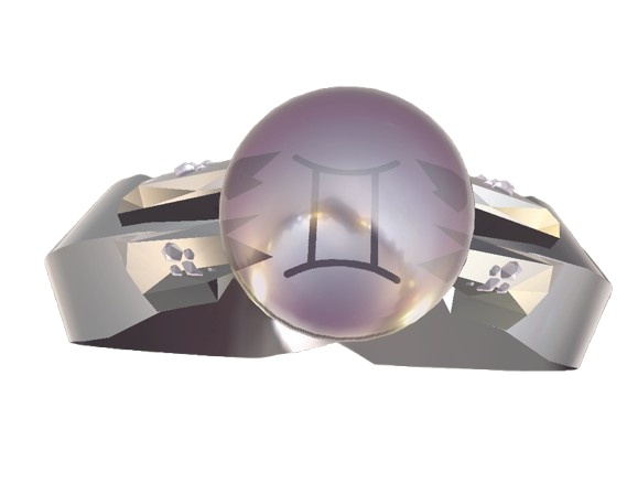 【VRC想定指輪モデル】十二星座×誕生石 zodiac-gem-ring