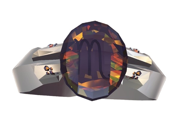 【VRC想定指輪モデル】十二星座×誕生石 zodiac-gem-ring