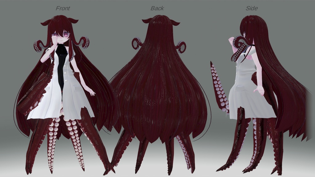 蛸腕【義肢orサブアーム想定】&蛸脚【スキュラ改変用】多分全アバター対応