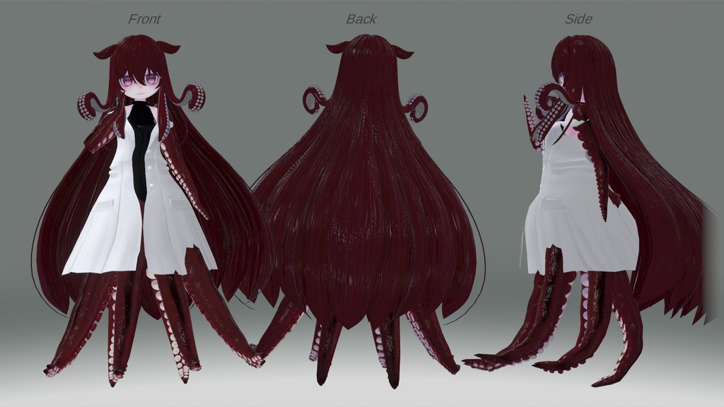 蛸腕【義肢orサブアーム想定】&蛸脚【スキュラ改変用】多分全アバター対応