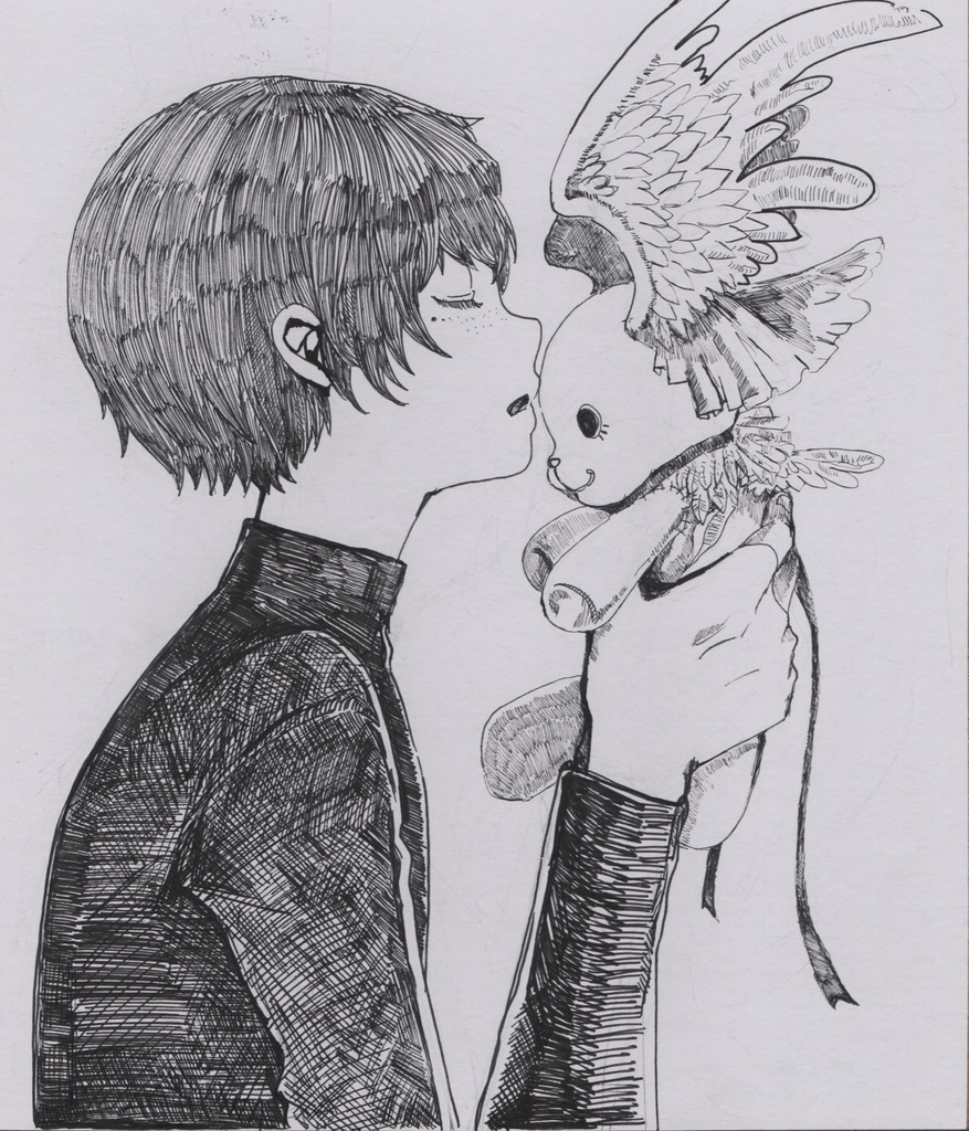 原画「うさぎちゃんのキス」
