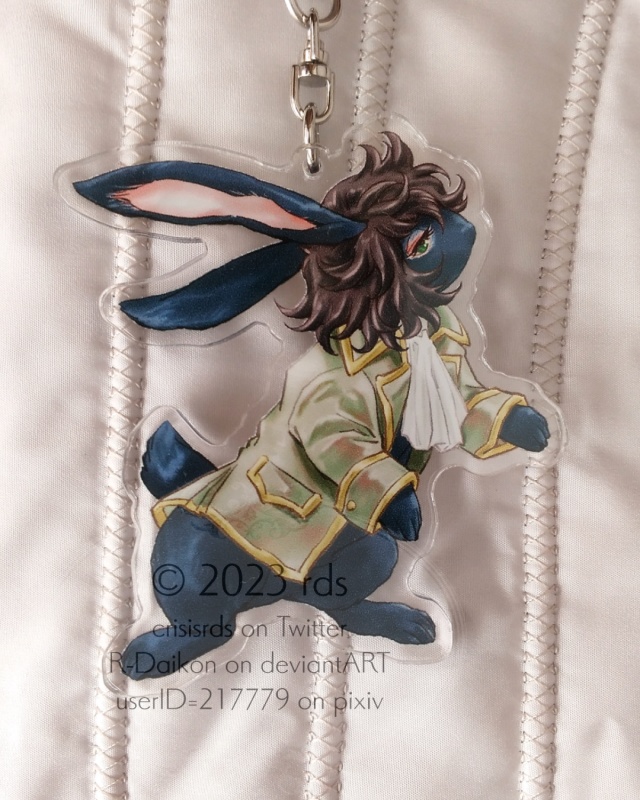 黒うさA アクリルキーホルダー