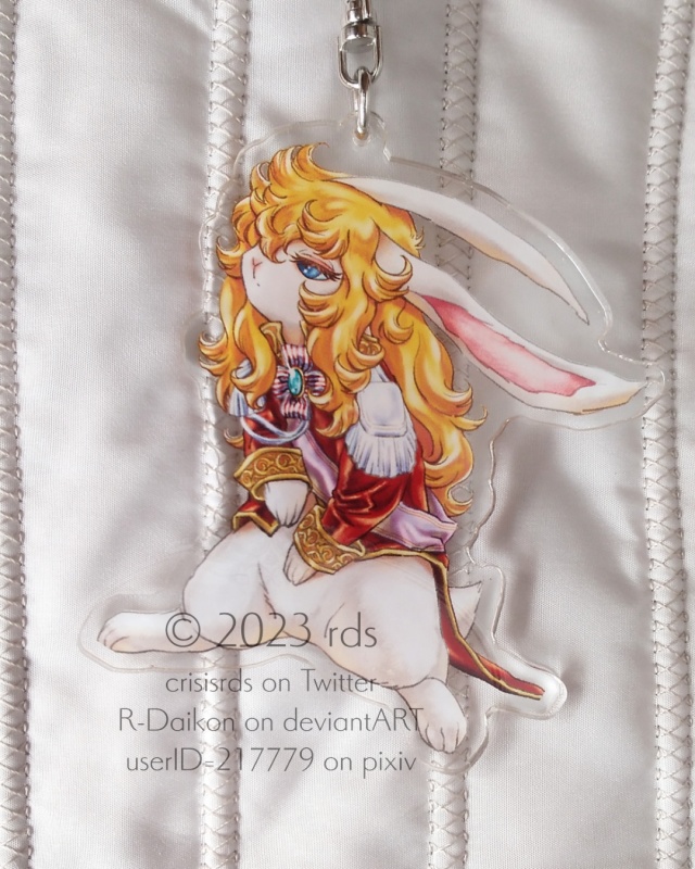 白うさO アクリルキーホルダー