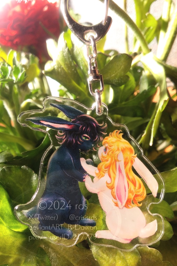 うさ蛍(ファー)アクリルキーホルダー