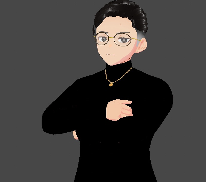 【Vroid】ハイネック　ニット　ネックレス付き